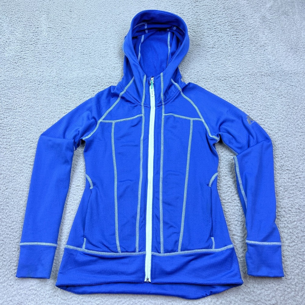 Eddie Bauer Womens High Route Grid Fleece Full Zip Jacket Hoodie XS First Ascent